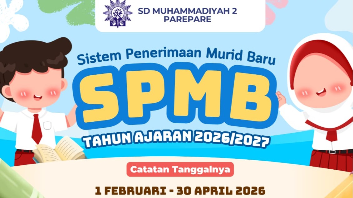 SD Muhammadiyah 2 Parepare Resmi Buka Pendaftaran Murid Baru TA 2026/2027